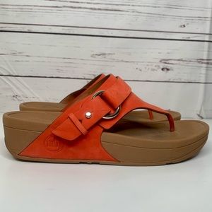 Fitflop | Coral Sueded Upper Buckle Detail Flip flops